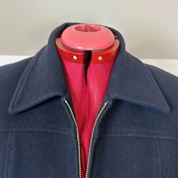 Classic Tribal navy wool/cashmere blend zip up coat - Picture 6 of 7